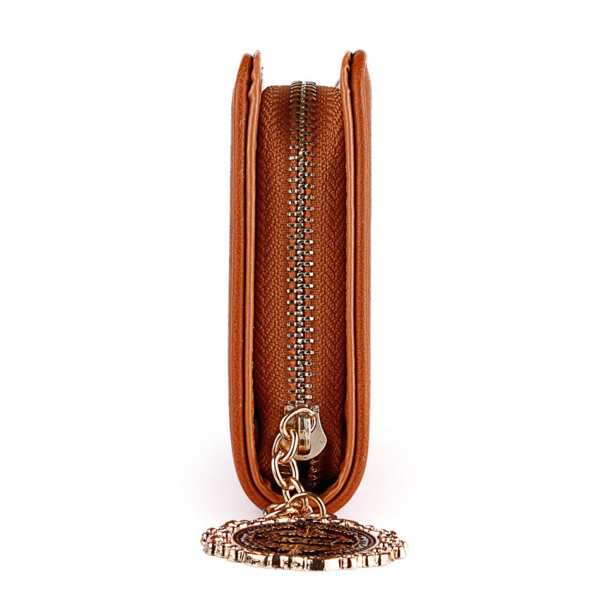 Dolce Gabbana Zip Around Wallet Brown 